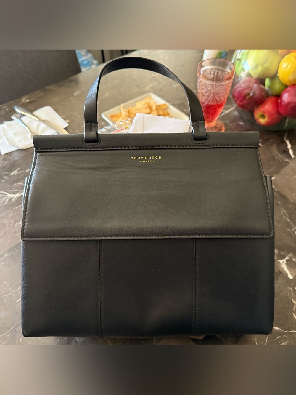 AUTHENTIC TORY BURCH BLACK LEATHER HANDBAG 🖤✨